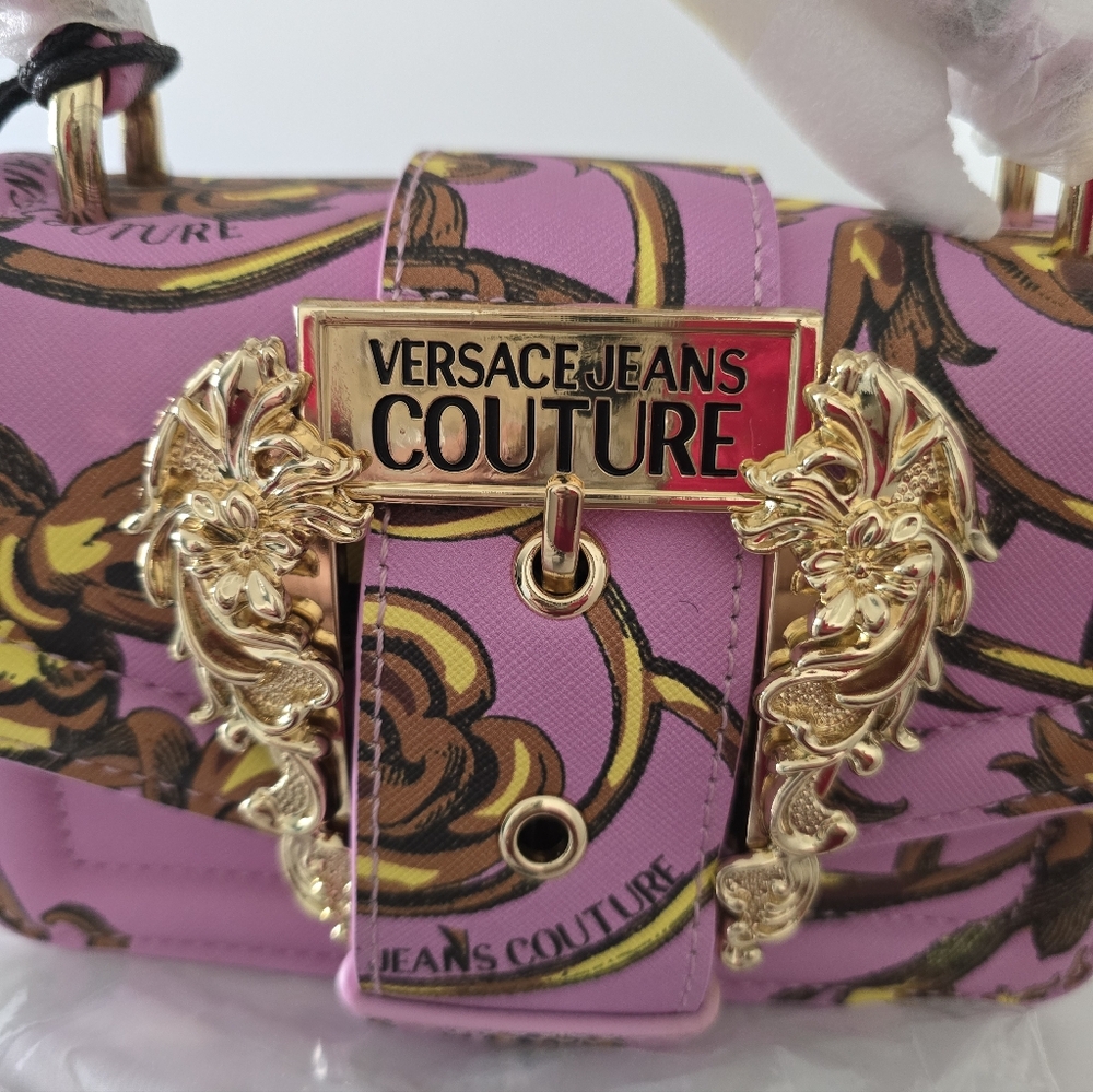 Versace Jeans Collection Pink Baroque Print Bag - Picture 2 of 10